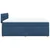 Vidaxl Box spring postelja z vzmetnico modra 140x190 cm blago