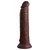 Pipedream King Cock Elite 9 Vibrating Silicone Dual Density Cock with Remote Brown