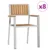 Vrtna stolica 8 pcs Smeđa 56 x 54,5 x 87 cm Čvrsto teak drvo