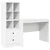 Stol s ladicama 2 pcs Bijelo