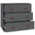 Komoda siva 80 x 40 x 75 cm od masivne borovine