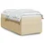 Vidaxl Box spring postelja z vzmetnico krem 90x190 cm blago