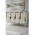 Hanah Home komoda Seza 120, 120 cm, bela / travertin / srebrna