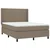 Vidaxl Box spring postelja z vzmetnico LED taupe 140x200 cm blago