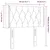 Vidaxl LED posteljno vzglavje temno modro 83x16x78/88 cm žamet