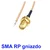 shumee Pigtail SMA-RP vtičnica 20cm RG178/ZA SPAJANJE
