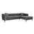 ATELIER DEL SOFA Ugaona garnitura Como Eco Right Anthracite Black