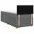 vidaXL Postelja boxspring z vzmetnico Temno siva 90 x 190 cm Blago