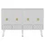 Hanah Home Komoda Carbin 120x80x30cm Belo-Zlatna