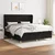 Greatstore Box spring postelja z vzmetnico črna 160x200 cm blago