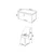 Hanah Home trpezarijski set Pir, sto, 4 stolice i klupa, bela ploča, bordo tkanina Babyface