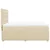 Vidaxl Box spring postelja z vzmetnico krem 140x200 cm blago