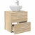 Umivaonik s policom Hrast sonoma 49,5 x 41 x 64,5 cm