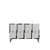 Hanah Home komoda Seza 120, 120 cm, hrast Sapphire / bela / srebrna