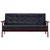 2-dijelni set sofa od umjetne kože crni