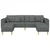 Sofa s jastukom 3 pcs Tamno siva tkanina