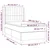 Vidaxl Box spring postelja z vzmetnico LED temno rjava 80x200 cm blago