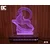 Black Cut 3D Lampa Ovan, Crvena
