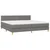 Vidaxl Box spring postelja z vzmetnico LED temno siva 200x200 cm blago