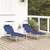 Ležaljka 2 pcs Plava 58 x 188 x 77cm Poliester