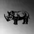 Wallity Zidna dekoracija Rhino, 39x70cm, Crna