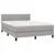 Vidaxl Box spring postelja z vzmetnico LED sv. siva 140x200 cm blago