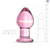 Steklen analni čep Pink Glass