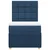 Vidaxl Box spring postelja z vzmetnico modra 90x190 cm blago