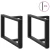 vidaXL Noge kavne mizice T-oblika 2 kosa črna 70x25x(42-43) cm jeklo
