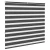Zavjesa zebra crna 160x150 cm širina tkanine 155,9 cm poliester