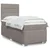 Vidaxl Box spring postelja z vzmetnico taupe 90x200 cm blago
