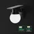 LED solarna zidna svetiljka LED/3,7V 3000/4000/6400K IP54 1800 mAh crna + daljinski upravljač