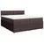 Vidaxl Box spring postelja z vzmetnico temno rjav 200x200 cm blago