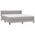 Vidaxl Box spring postelja z vzmetnico svetlo siva 180x200 cm blago