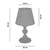 Opviq Stona lampa 301, 60 W, 45 cm, Crna