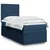 Vidaxl Box spring postelja z vzmetnico modra 90x200 cm blago