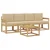 Set vanjskih sofa s jastukom 5 pcs Bijela i bež