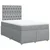 Vidaxl Boxspring postelja z vzmetnico svetlo siva 120x190 cm blago
