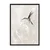 WallXpert uramljena slika 115241, kolibri i beli cvet na svetlobež teksturisanoj pozadini, 50 x 70 cm, crni ram