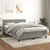 vidaXL Box spring postelja z vzmetnico svetlo siv 140x190 cm žamet