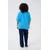 KAFFE CURVE Pulover Sylvia progasto modra