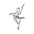 Opviq Zidna dekoracija Ballerina 1, 70x0.15x42 cm, 1.5 mm, Crna