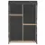 Den Garderobna omara 3-nadstropna 110x40x170 cm sivo blago