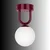 Opviq luster Loop-20455-E, 1 × E27, bordo