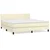 vidaXL Box spring postelja z vzmetnico krem 160x200 cm umetno usnje
