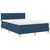 LED Box Spring Krevet s LED trakama Plava 140 x 190 cm tkanina