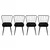 Hanah Home Set 4 trpezarijske stolice Yildiz 943 V4 Crni