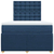 vidaXL vidaXL Box spring postelja z vzmetnico modra 120x190 cm blago, (21305886)
