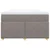 Vidaxl Box spring postelja z vzmetnico taupe 120x200 cm blago