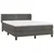 Vidaxl Box spring postelja z vzmetnico temno siva 140x200 cm žamet